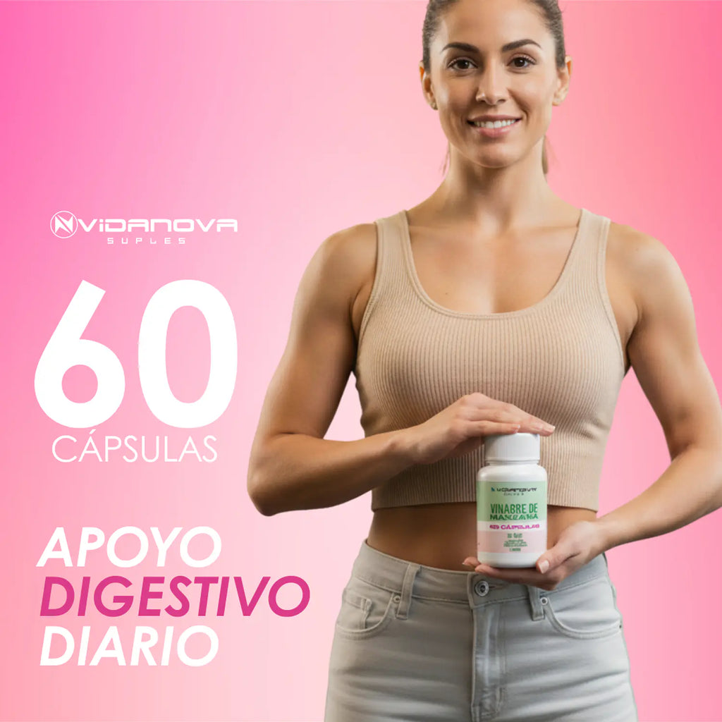 VINAGRE DE MANZANA 60CAP. BUENOS BENEFICIOS 5/5 ⭐️⭐️⭐️⭐️⭐️