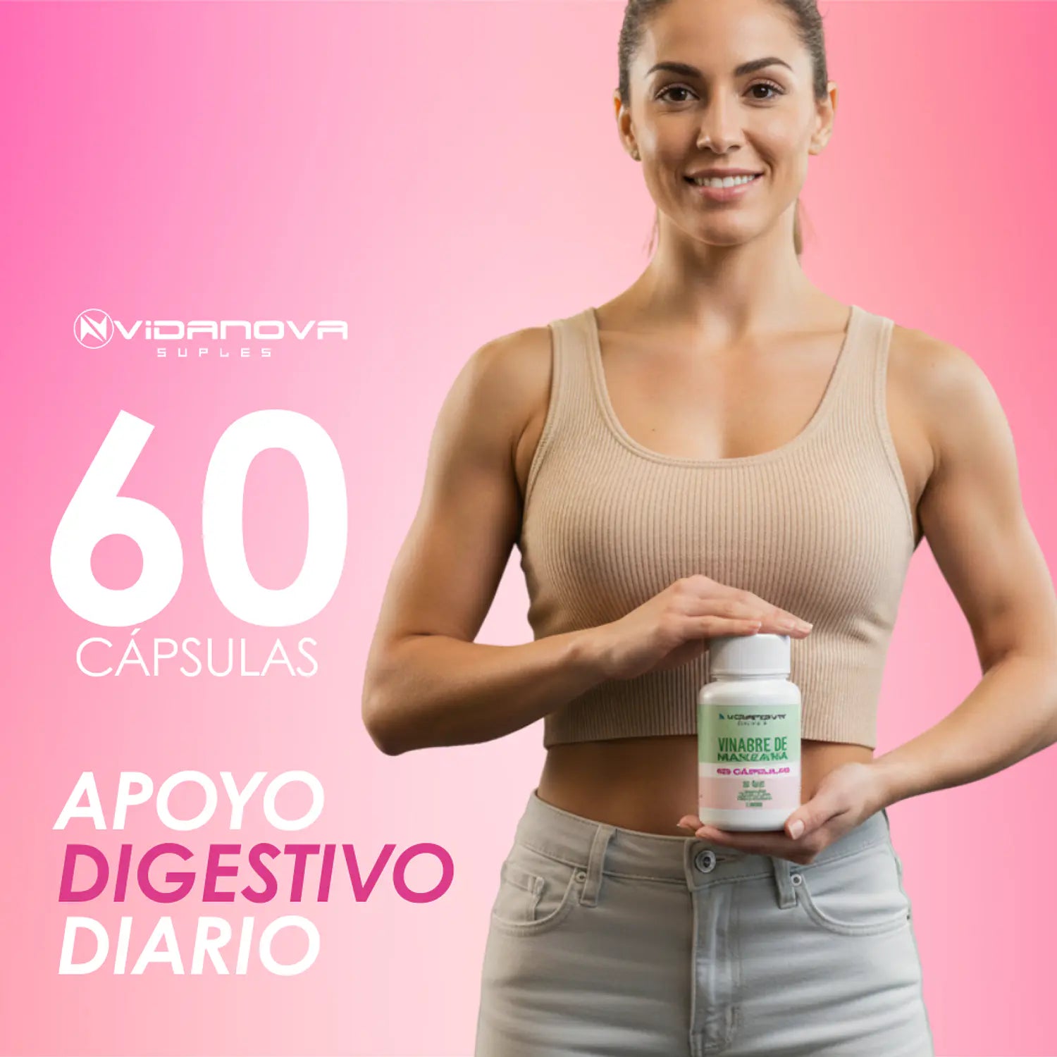 VINAGRE DE MANZANA 60CAP. BUENOS BENEFICIOS 5/5 ⭐️⭐️⭐️⭐️⭐️