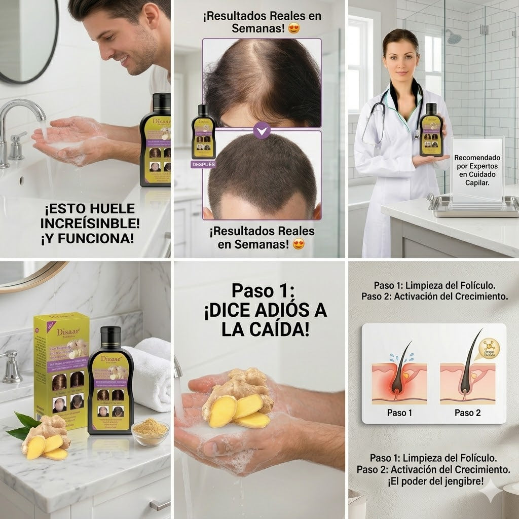 Shampoo Anticaída de Jengibre