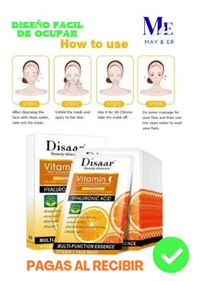 Mascarilla Facial Con Acido Hialuronico