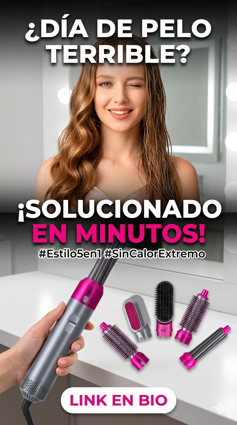 Cepillo Multiuso Rizador Secador 5 En 1, FACIL DE USAR 5/5 ⭐️⭐️⭐️⭐️⭐️